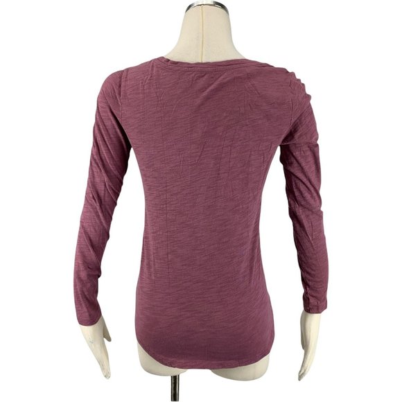 Old Navy XS Everywear Top Long Sleeve V-Neck Purple - Picture 3 of 5
